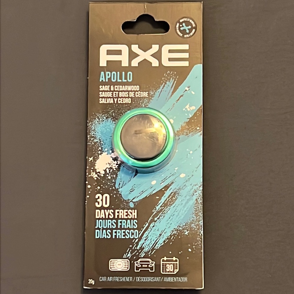 2/$10 New Axe Apollo Sage & Cedarwood Car Freshener